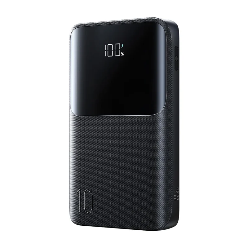 JOYROOM JR-QP191 10000mAh Mini Power Bank 22,5W Schnellaufladung Batterie Pack Dual Typ-C-Anschlüsse mit Smart LED Digital Display - Schwarz