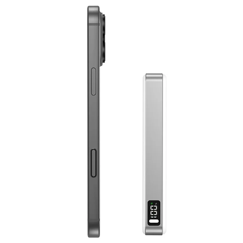 YF-P31 10000mAh Magnetisches Powerbank mit Digitalanzeige 25W Kabelloses Laden + PD 45W Schnellladegerät Akkupack - Weiß