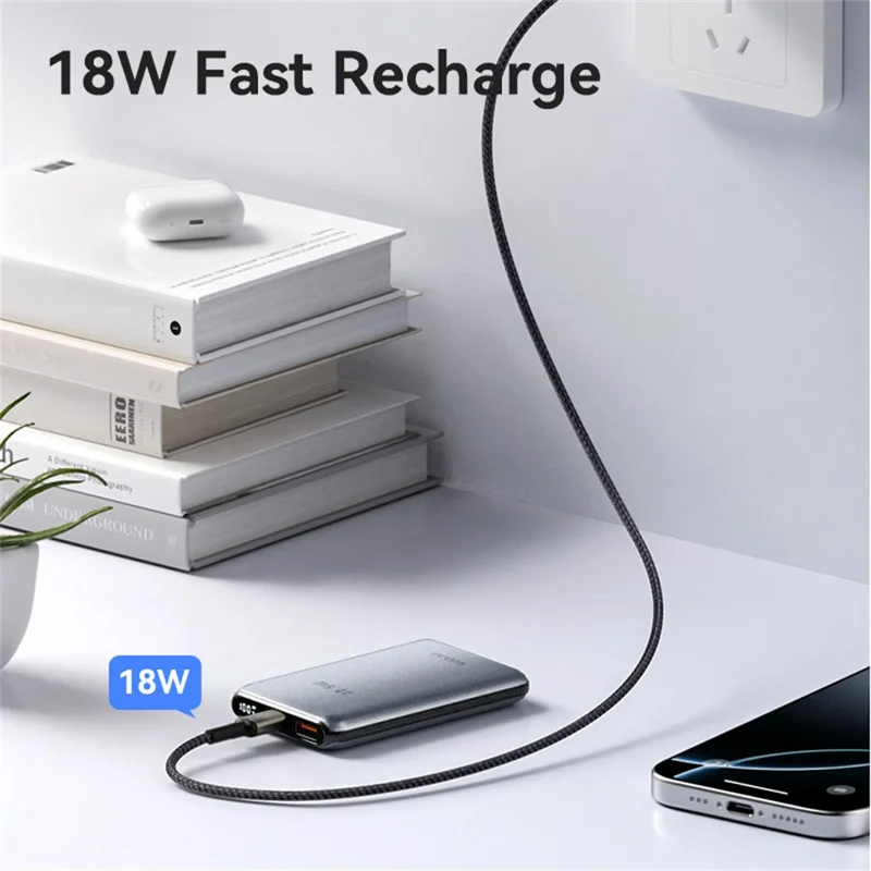 KUULAA MS-10 10000mAh Power Bank 22.5W Fast Charging Digital Display Portable Battery Pack