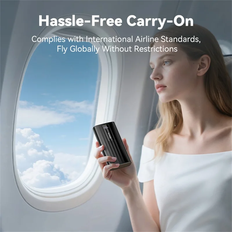 KUULAA KL-YD112 20000mAh Power Bank 22.5W Fast Charging Digital Display Portable Charger - Black