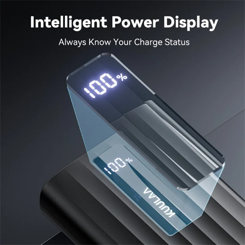 KUULAA KL-YD112 20000mAh Power Bank 22.5W Fast Charging Digital Display Portable Charger - Black