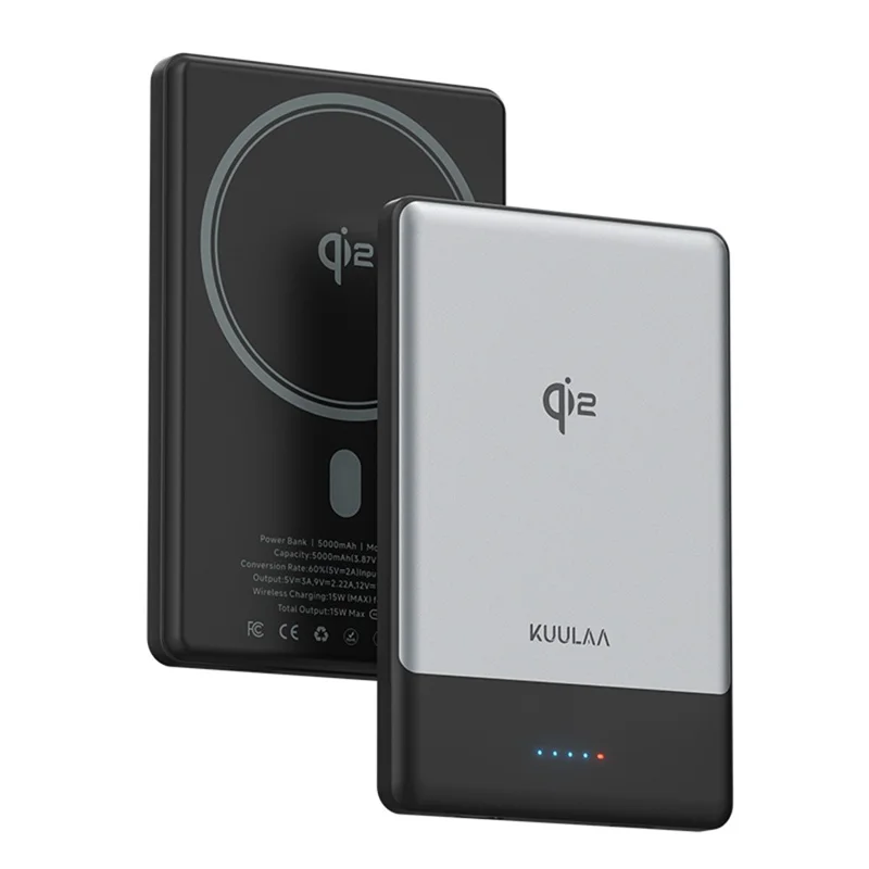 KUULAA KL-YD79 5000mAh Magnetisches Powerbank Qi2 Kabellose Ladestation Tragbare Batterie