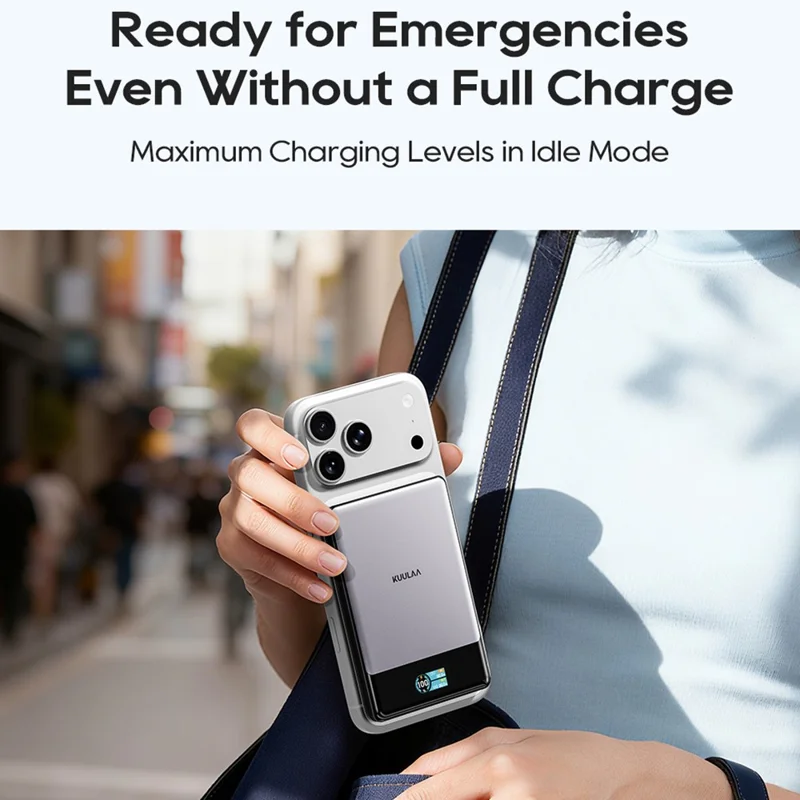 KUULAA KL-YD90 15W Max Fast Charger Magnetic Battery Pack 5000mAh Wireless Power Bank