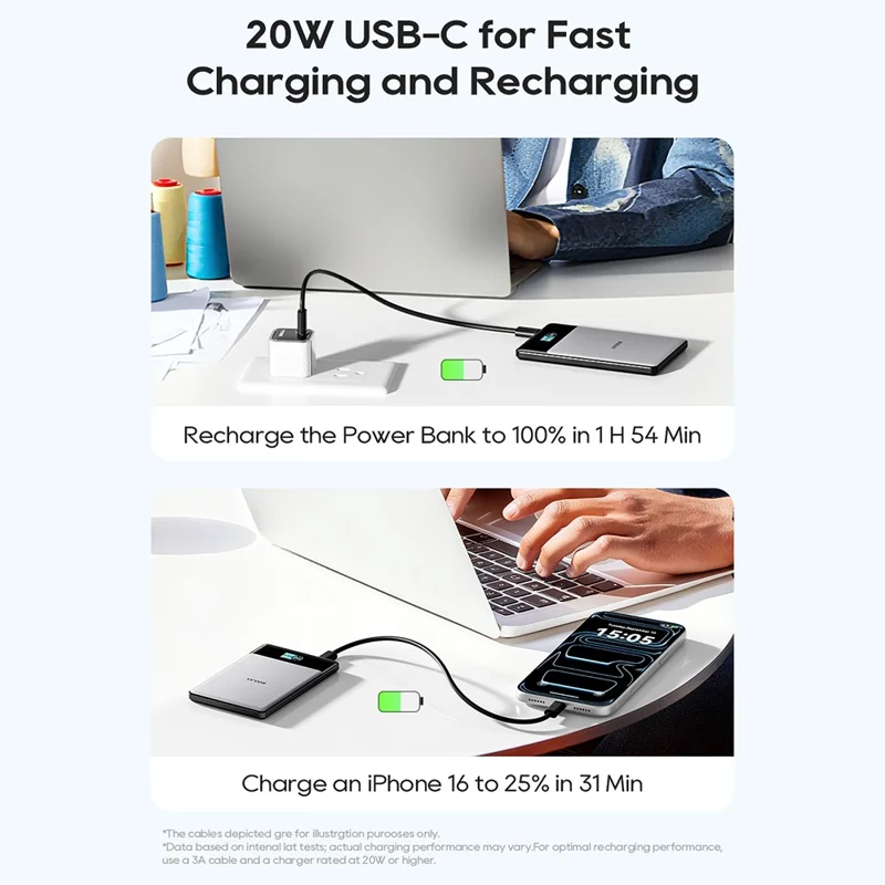 KUULAA KL-YD90 15W Max Fast Charger Magnetic Battery Pack 5000mAh Wireless Power Bank