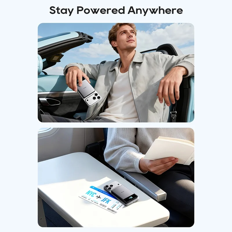 KUULAA KL-YD90 15W Max Fast Charger Magnetic Battery Pack 5000mAh Wireless Power Bank