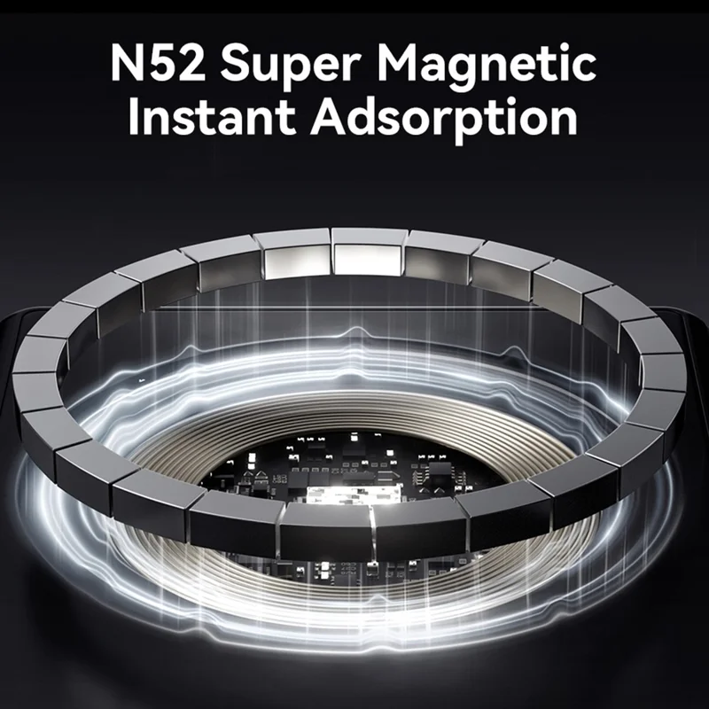 KUULAA KL-YD89 10000mAh Magnetic Portable Charger 15W Max Wireless Power Bank with Digital Display