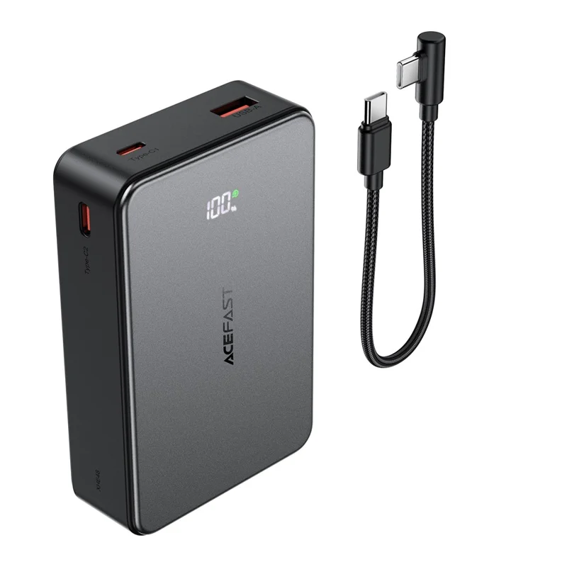 ACEFAST M29-20000 Banco de Energia 20000mAh Carregamento Rápido 22,5W 2 Tipo-C + Carregador USB-A com Cabo