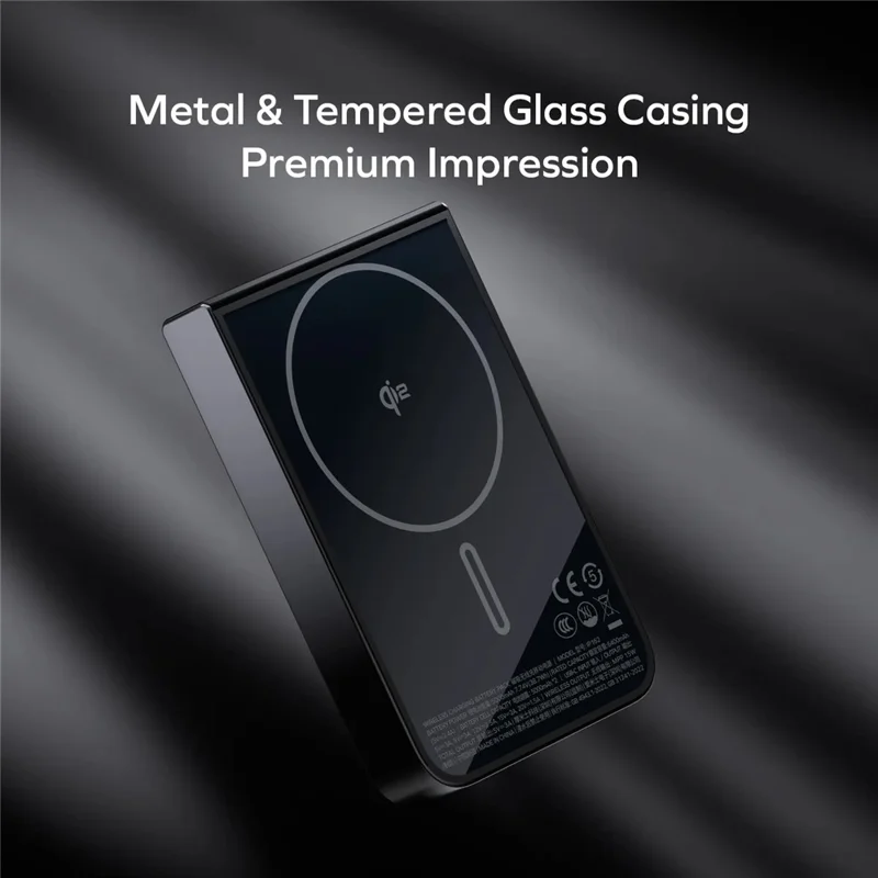 MOMAX 1-Power S.Pass 10000mAh Qi2 Magnetisches Kabelloses Power Bank Tragbares Handy-Ladegerät Schnellladung - Titan