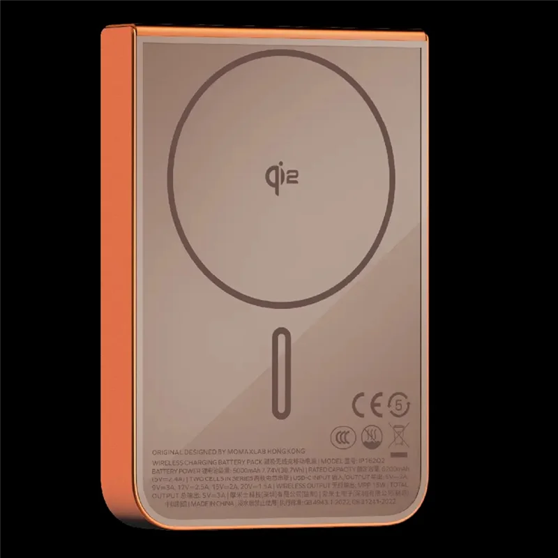 MOMAX 1-Power S.Pass 10000mAh Qi2 Magnetisches Kabelloses Power Bank Tragbares Handy-Ladegerät Schnellladung - Titan