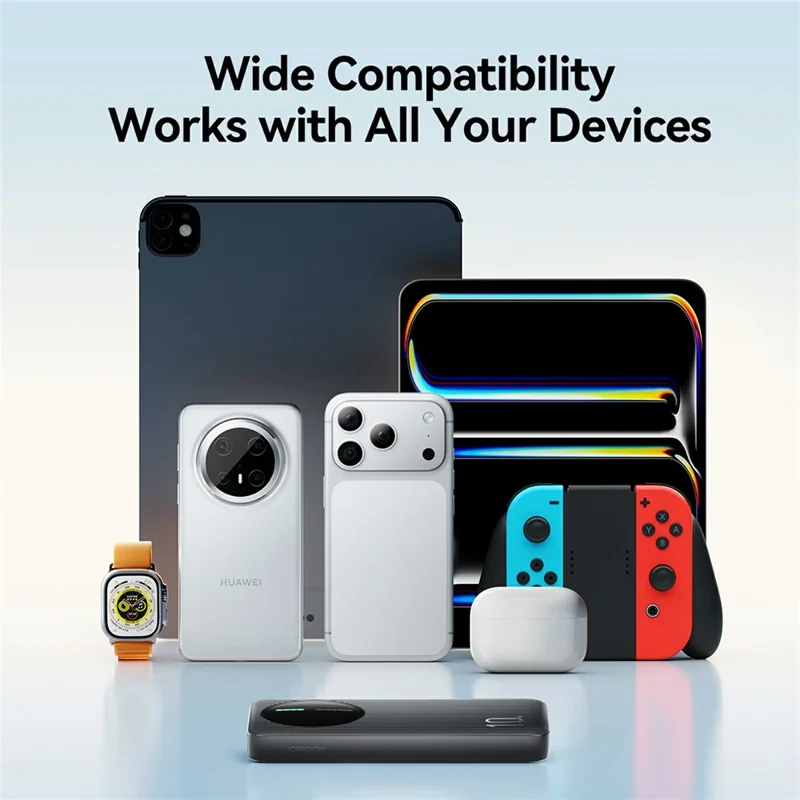 JOYROOM JR-PBF12 Pro 10000mAh Power Bank 22.5W Fast Charging Portable Charger Safety Protection with 3 Output Ports - Black