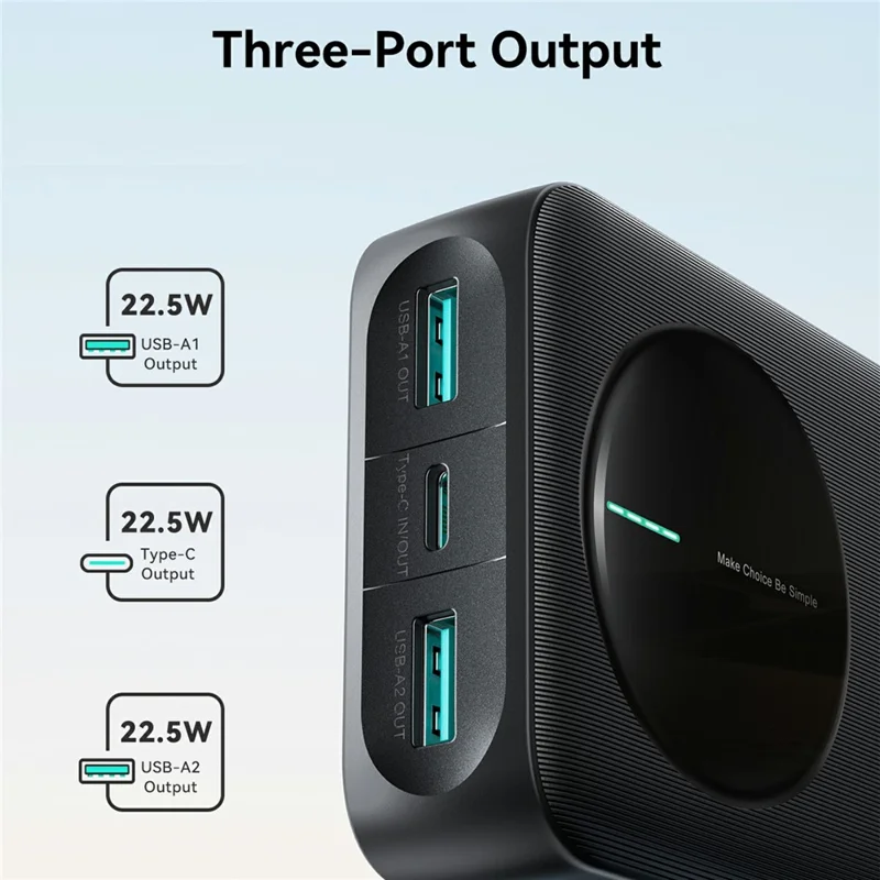 JOYROOM JR-PBF14 Pro 20000mAh Power Bank 22.5W Super Fast Charging Portable Charger with with 3 Output Ports - Black