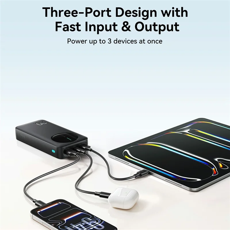 JOYROOM JR-PBF14 Pro 20000mAh Power Bank 22.5W Super Fast Charging Portable Charger with with 3 Output Ports - Black