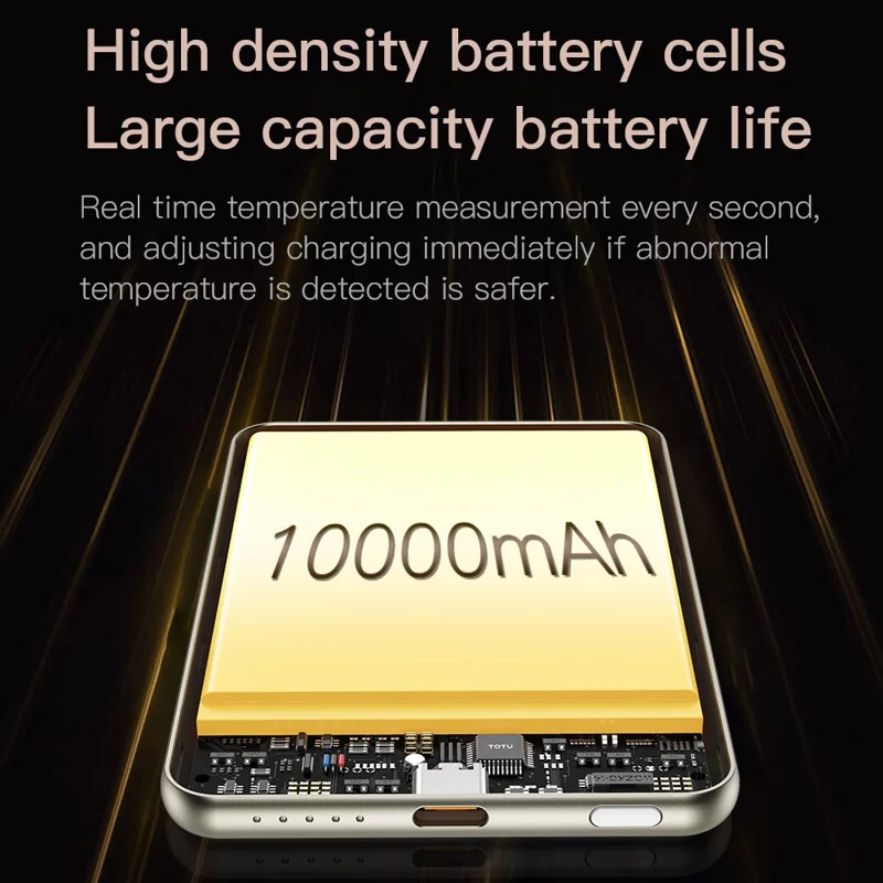 TOTU PB-1008 10000mAh Banco de Energía con Carga Inalámbrica Magnética Rápida - Natural