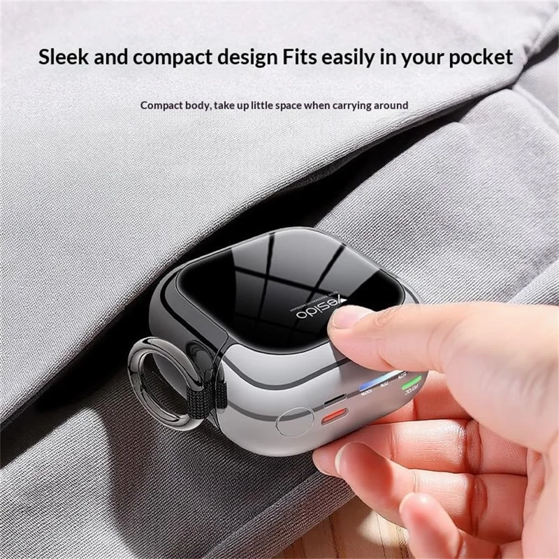 YESIDO MH158-B 10000mAh Power Bank 20W Fast Charging Built-in Cable Mini Portable Charger