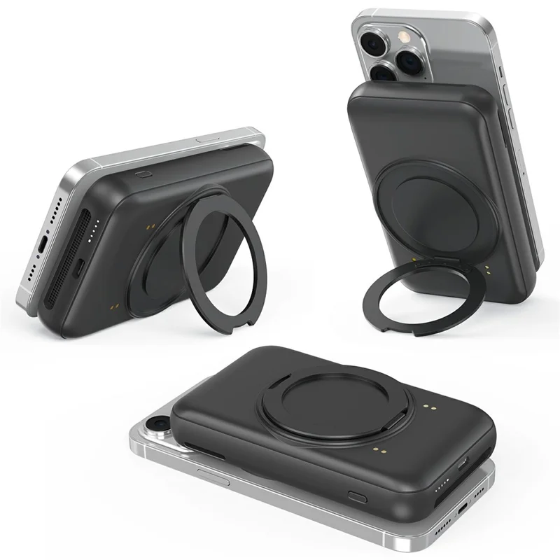 MC06 10000mAh Qi2 Wireless Power Bank with O-Ring Stand 15W Fast Charging Magnetic Cooling Portable Charger for iPhone
