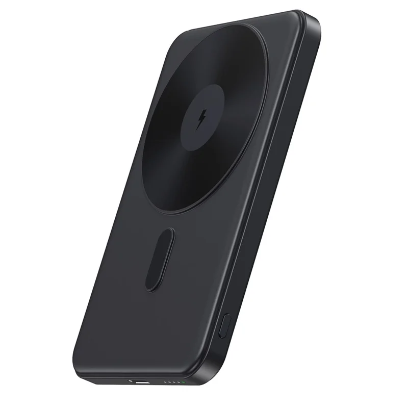 MP08 5000mAh Magnetic Power Bank Compatible with MagSafe 15W Portable Wireless Charger - Black