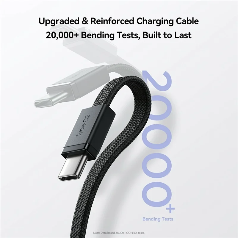 JOYROOM JR-PC2 20000mAh 22.5W Fast Charging Power Bank Built-in 3 Cables Digital Display Portable Charger - Black