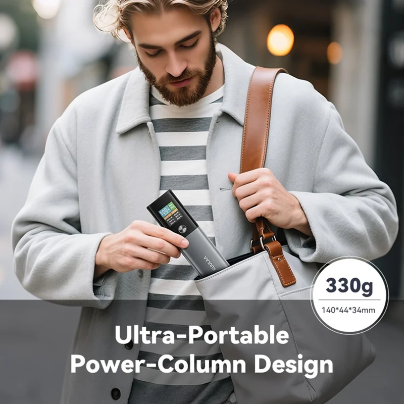 KUULAA KL-YD78 14000mAh Mini Power Bank 100W PD Fast Charging Smart TFT Display Portable Charger - Tarnish