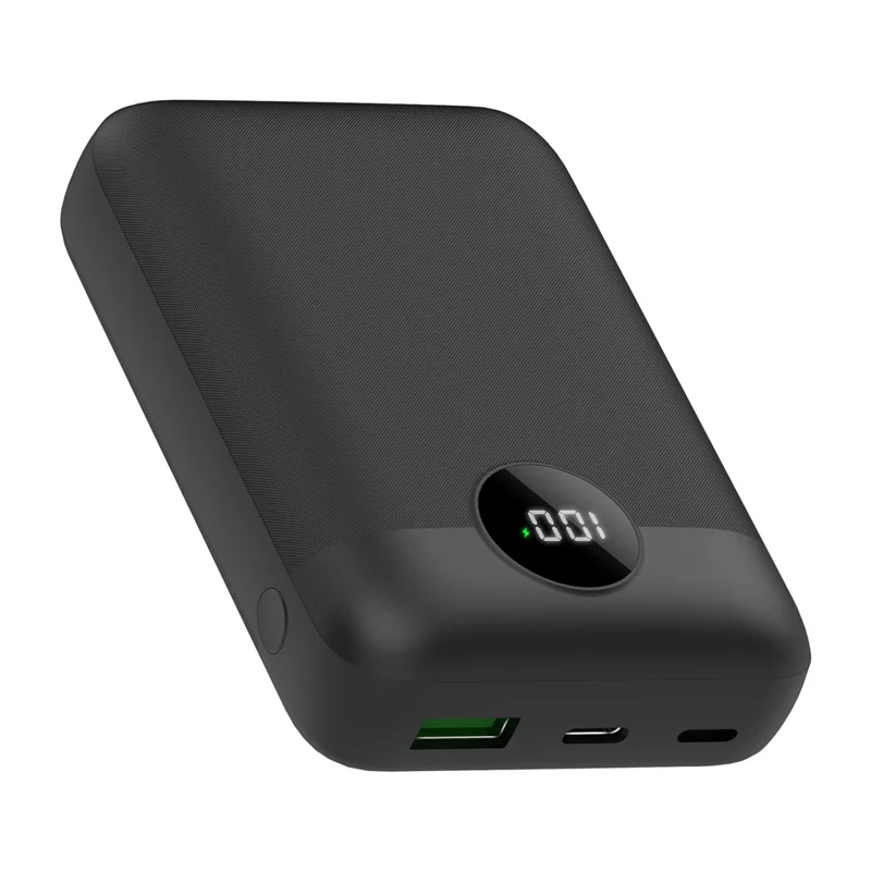 C1020 Digital Display Power Bank 10000mAh 22,5W Fast Charging Tragbares Ladegerät - Schwarz