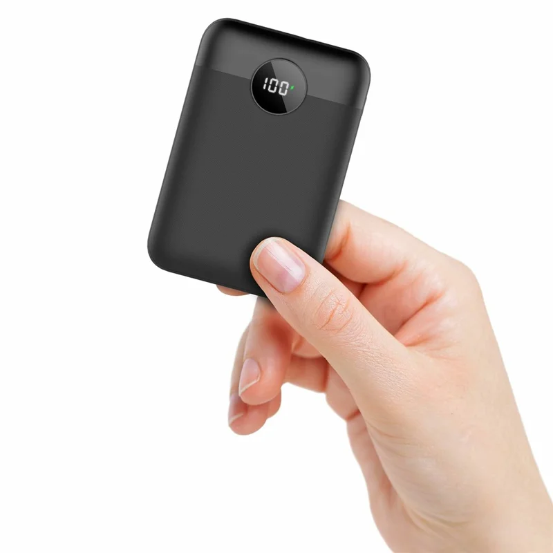 C1020 Digital Display Power Bank 10000mAh 22,5W Fast Charging Tragbares Ladegerät - Schwarz
