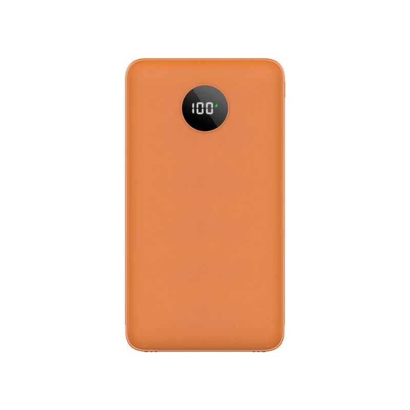 C1029 Power Bank 10000mAh 22,5 W Schnellladung mit integrierten Kabeln LED-Anzeige tragbares Ladegerät - Orange