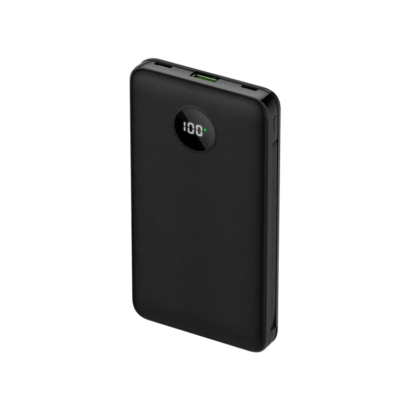 C1029 Power Bank 10000mAh 22.5W Fast Charging Built-in Cables LED Display Portable Charger - Black