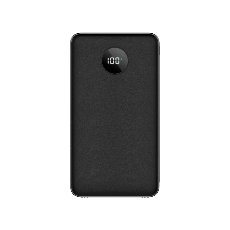 C1029 Power Bank 10000mAh 22.5W Fast Charging Built-in Cables LED Display Portable Charger - Black