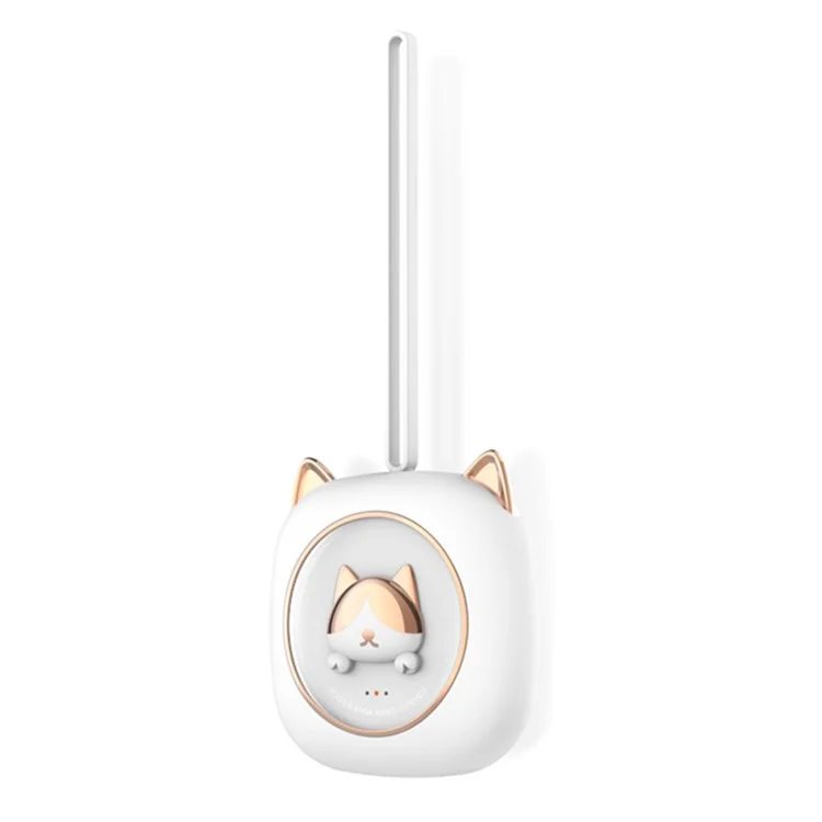 M319 Cute Cartoon Cat Hand Warmer Dos Engranajes Temperatura Ajustable 3600mAh Mini Power Bank - Blanco