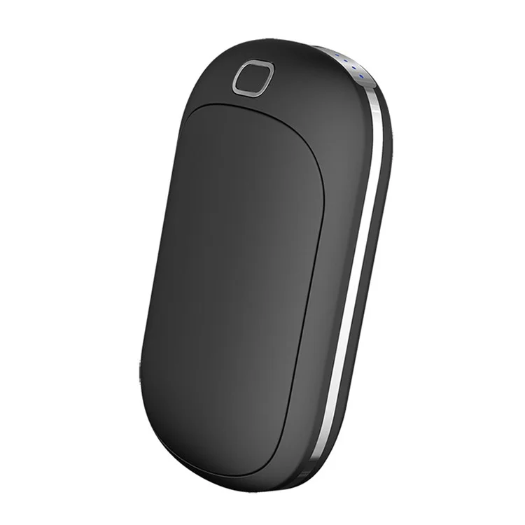 5200mAh Mini Hand Warmer Portable Power Bank External Battery Pack USB Rechargeable Hand Heater - Black
