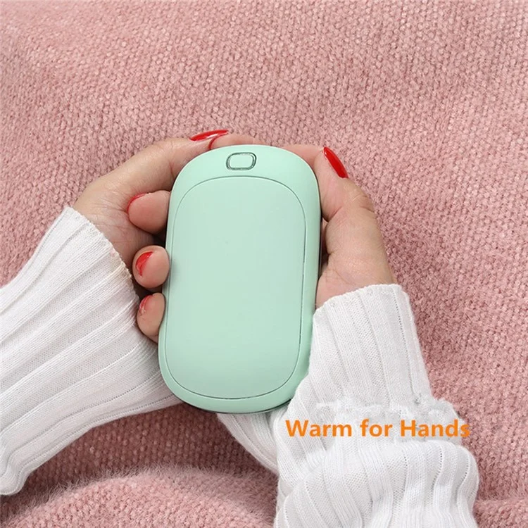 5200mAh Mini Hand Warmer Portable Power Bank External Battery Pack USB Rechargeable Hand Heater - Black