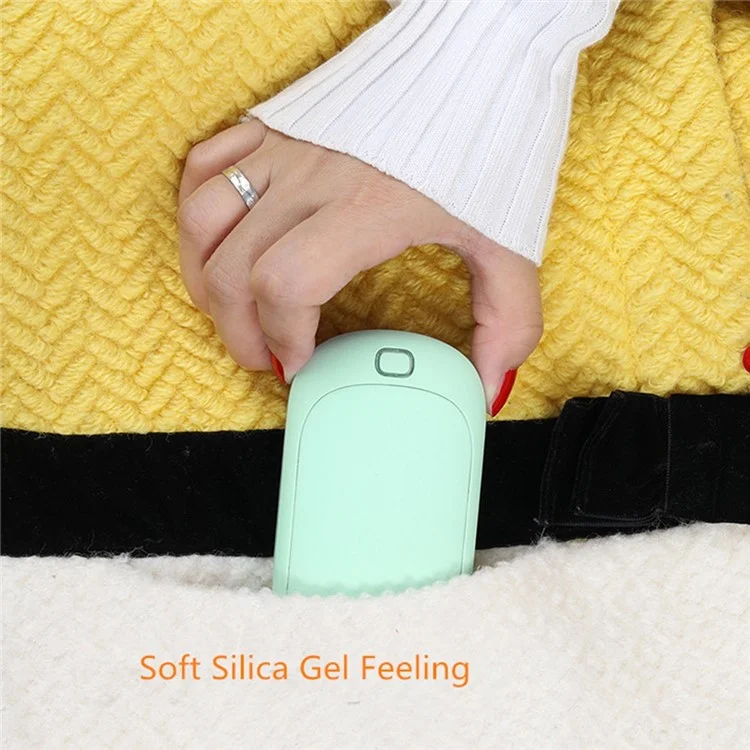 5200mAh Mini Hand Warmer Portable Power Bank External Battery Pack USB Rechargeable Hand Heater - Black