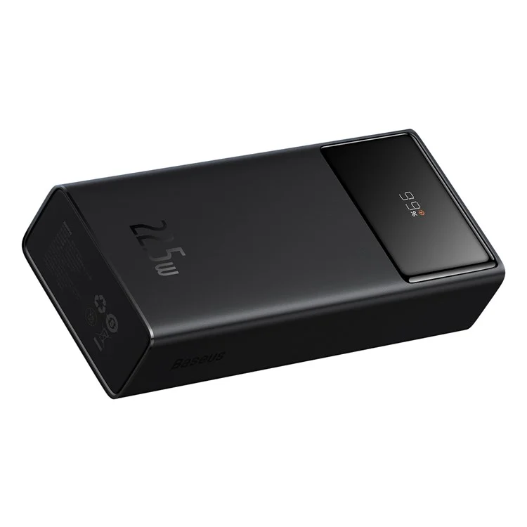 BASEUS Star-Lord Digital Display Fast Charge Power Bank 30000mAh 22.5W (mit Ladekabel USB zu Typ-C 3A 0,3 m) - Schwarz