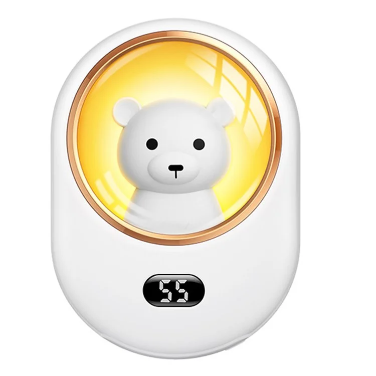 K16 Space Capsule Hand Warmer Cute Mini Heater Power Bank 2-in-1 Portable Charger Hand Warmer for Winter - White