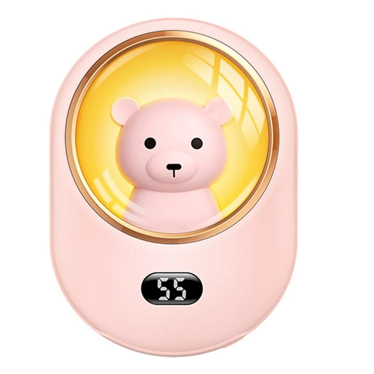 K16 Space Capsule Hand Warmer Cute Mini Heater Power Bank 2-in-1 Portable Charger Hand Warmer for Winter - Pink