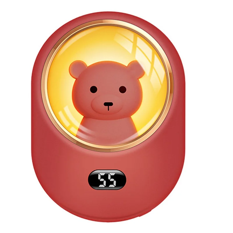 K16 Space Capsule Hand Warmer Cute Mini Heater Power Bank 2-in-1 Portable Charger Hand Warmer for Winter - Red