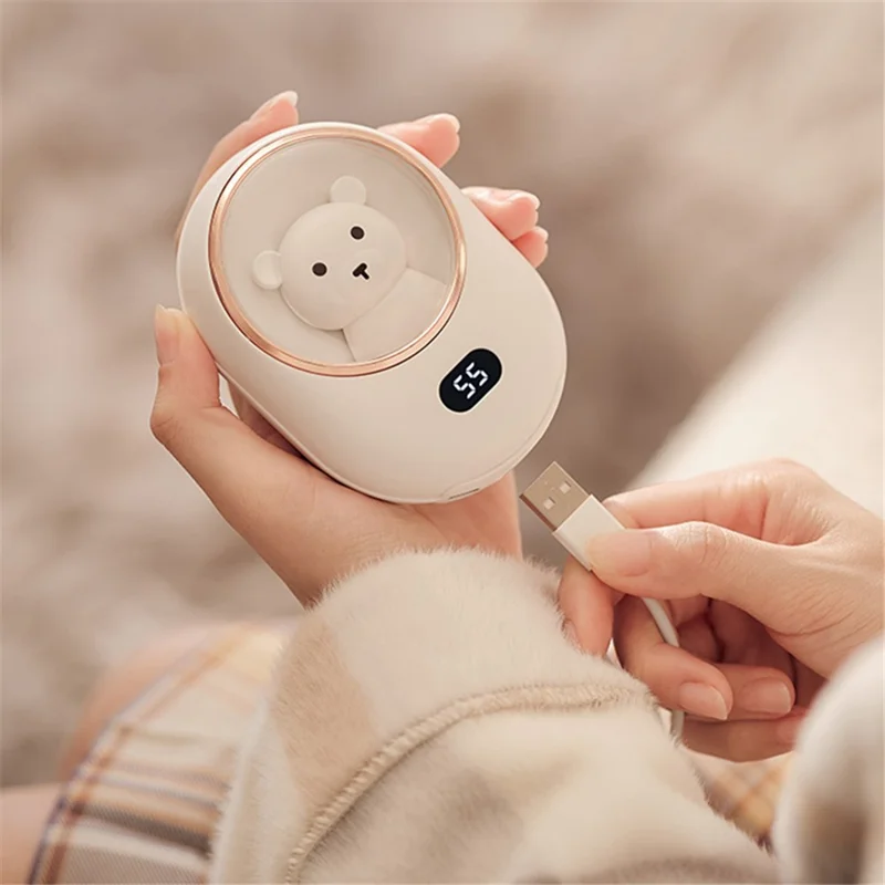 K16 Space Capsule Hand Warmer Cute Mini Heater Power Bank 2-in-1 Portable Charger Hand Warmer for Winter - Red