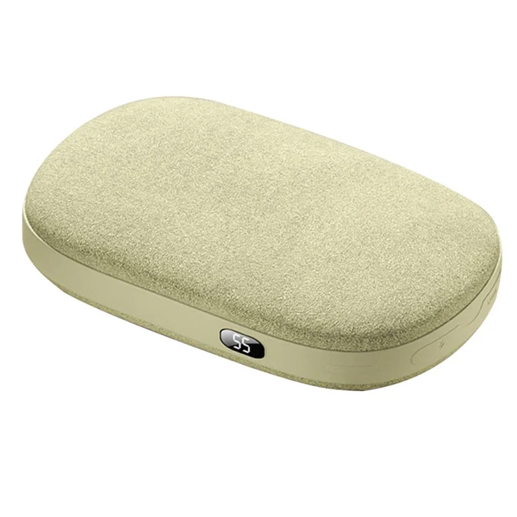 B8 2 in 1 Winter Fast Heating Hand Heater Digital Display 3 Levels Velvet Electric Hand Warmer 10000mAh Power Bank - Aprikose