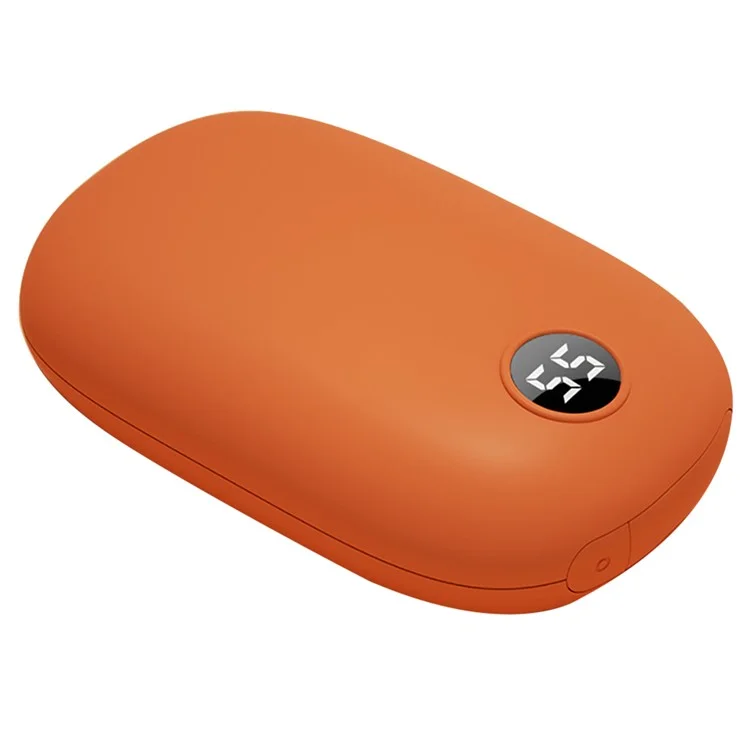 H2 2 in 1 Digital Display Electric Hand Warmer 6000mAh Power Bank Winter Portable Hand Heater - Orange