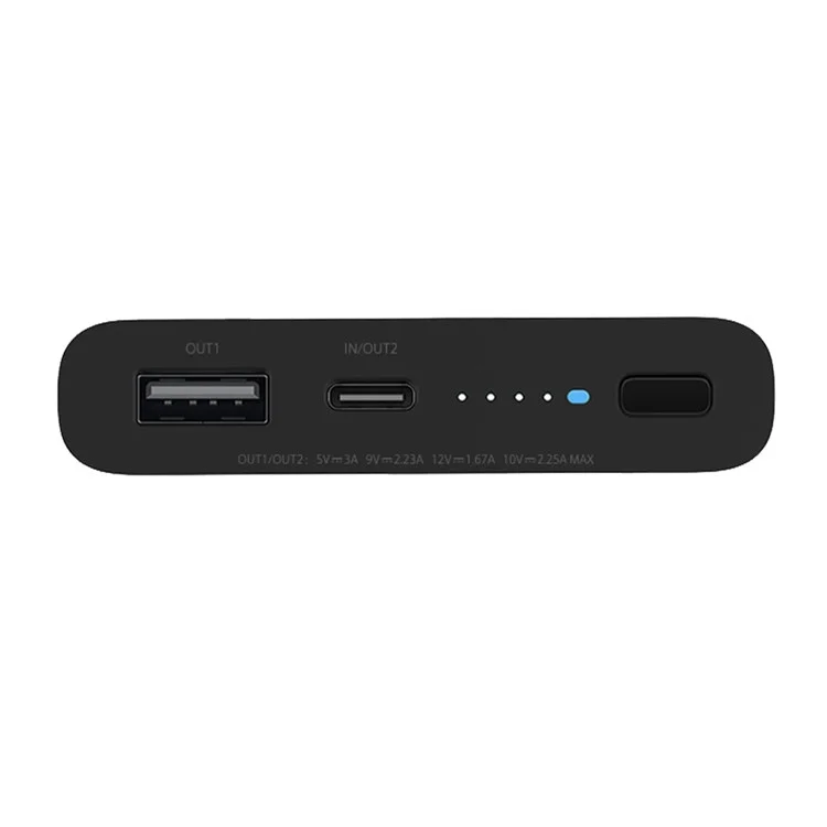 XIAOMI WPB15PDZM 10000mAh Wireless Power Bank 10W Fast Charging Portable Charger External Battery Pack with USB / Type-C Ports - Black