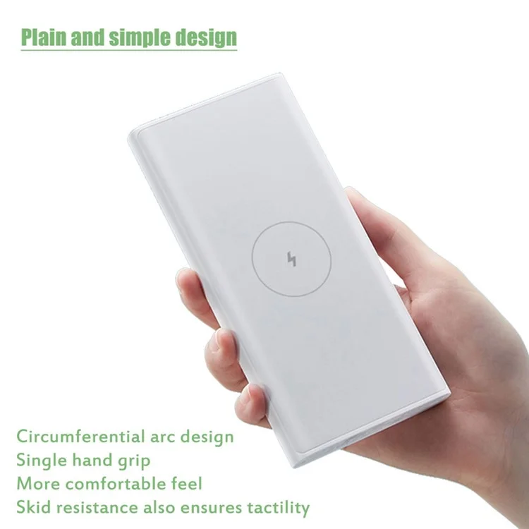 XIAOMI WPB15PDZM 10000mAh Wireless Power Bank 10W Fast Charging Portable Charger External Battery Pack with USB / Type-C Ports - Black