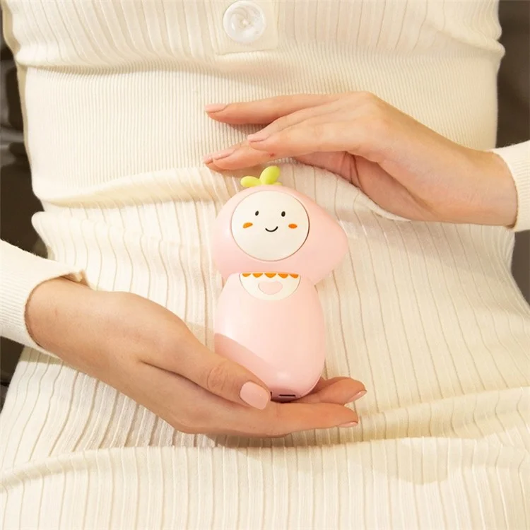 ZNYSB-01 Cartoon Scarecrow Shape Hand Warmer Rechargeable 2200mAh Power Bank Mini Size Phone Charger - Pink
