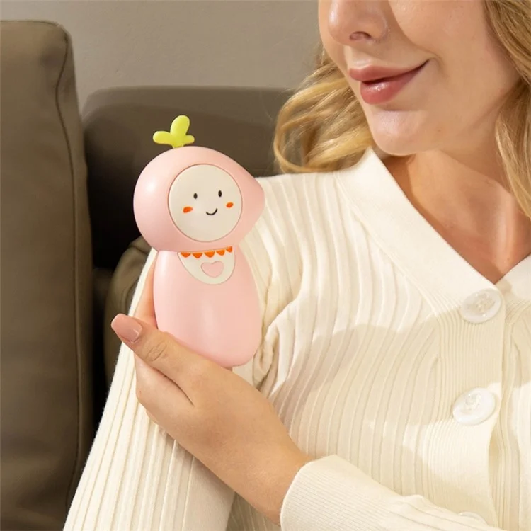 ZNYSB-01 Cartoon Scarecrow Shape Hand Warmer Rechargeable 2200mAh Power Bank Mini Size Phone Charger - Pink