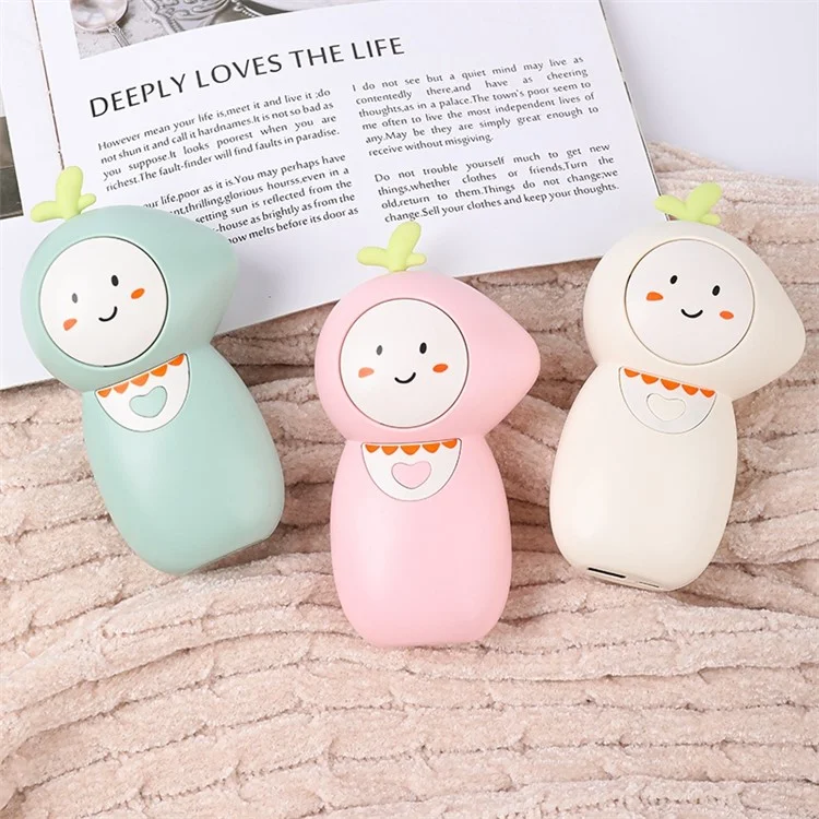 ZNYSB-01 Cartoon Scarecrow Shape Hand Warmer Rechargeable 2200mAh Power Bank Mini Size Phone Charger - Pink