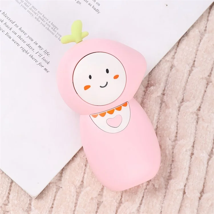 Znysb-01 Cartoon Vogelscheuche Form Handwärmer Wiederaufladbar 2200mAh Power Bank Mini Größe Telefonladegerät - Rosa