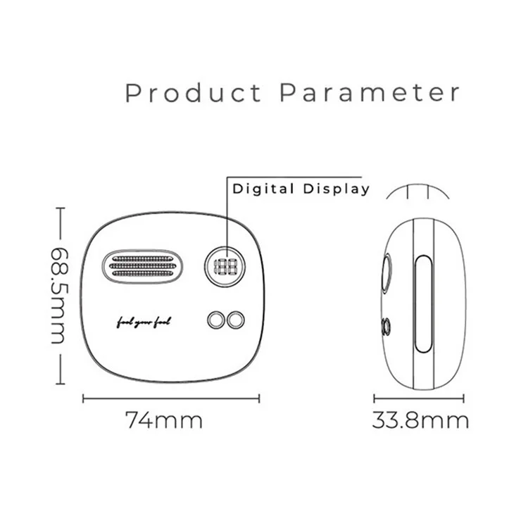 XIAOMIYOUPIN MAOXIN T-40 Digital Display 5000mAh Double-Sided Heating Hand Warmer Power Bank Portable Phone Charger for Winter Home Office - Green