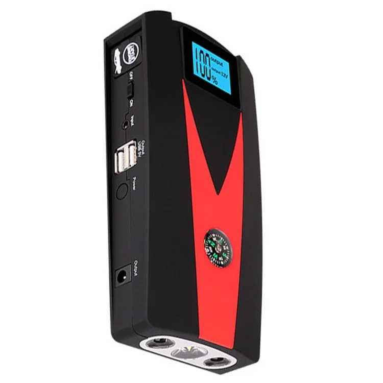 SAGORUSH K08 Car Emergency Starter Power Outdoor 12000mah Power Bank Tragbares Telefonladegerät Mit Kompass, LED Light