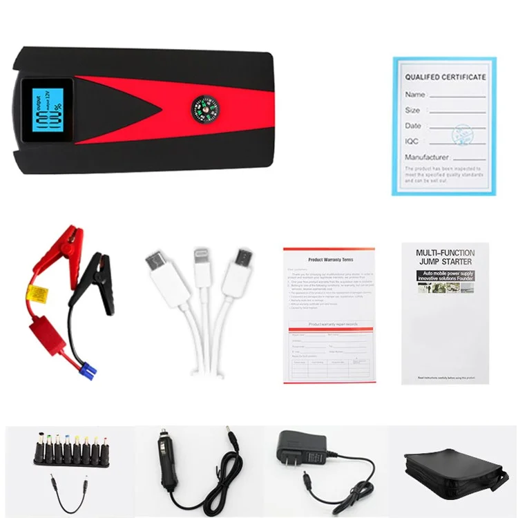 SAGORUSH K08 Car Emergency Starter Power Outdoor 12000mah Power Bank Tragbares Telefonladegerät Mit Kompass, LED Light
