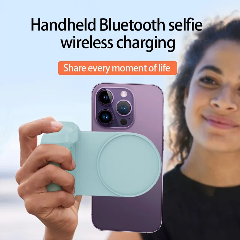 H22 Magnetic Power Bank Wireless Portable Charger 5000mAh External Battery Pack Support Bluetooth-compatible Shutter Photography Studio Selfie - Green