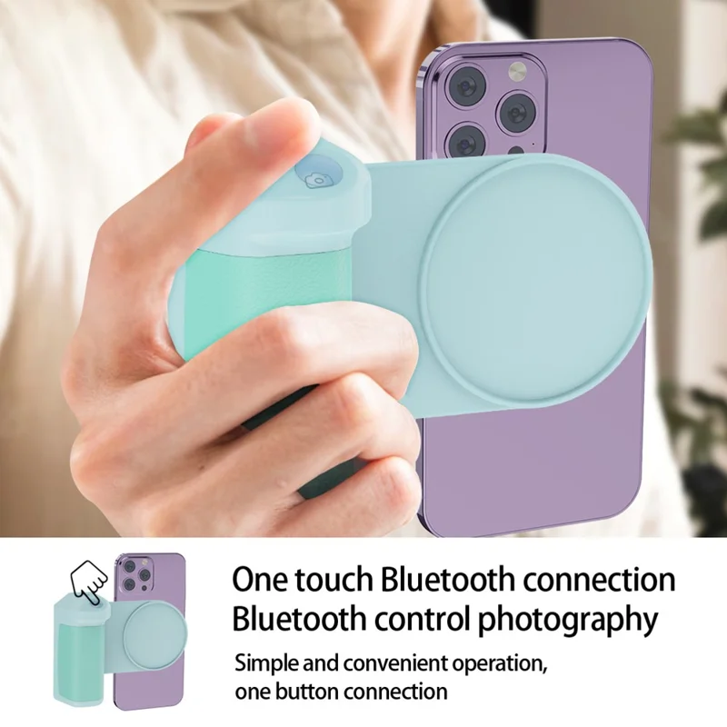 H22 Magnetic Power Bank Wireless Portable Charger 5000mAh External Battery Pack Support Bluetooth-compatible Shutter Photography Studio Selfie - Green