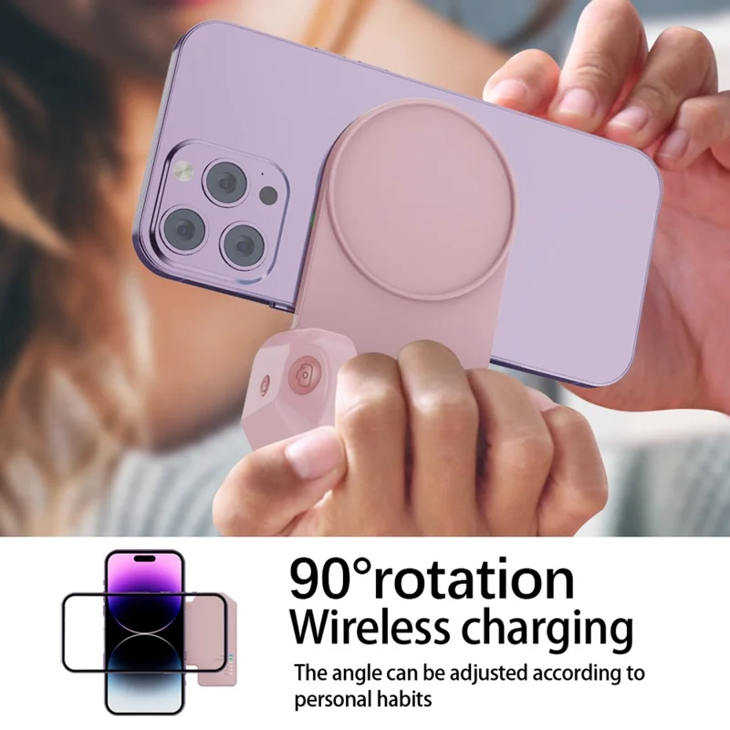 H22 Magnetic Power Bank Wireless Portable Charger 5000mAh External Battery Pack Support Bluetooth-compatible Shutter Photography Studio Selfie - Green